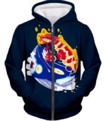 Pokemon Hoodie - Pokemon Groudon And Kyogre Cool Black Hoodie - Zip Up Hoodie