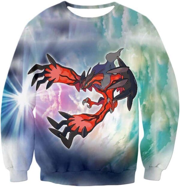 Pokemon Hoodie - Pokemon Legendary Dark Flying Pokemon Yveltal Hoodie - Sweatshirt