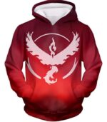 Pokemon Hoodie - Pokemon Legendary Fire Pokemon Moltress Symbol Red Hoodie