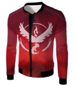 Pokemon Hoodie - Pokemon Legendary Fire Pokemon Moltress Symbol Red Hoodie - Jacket