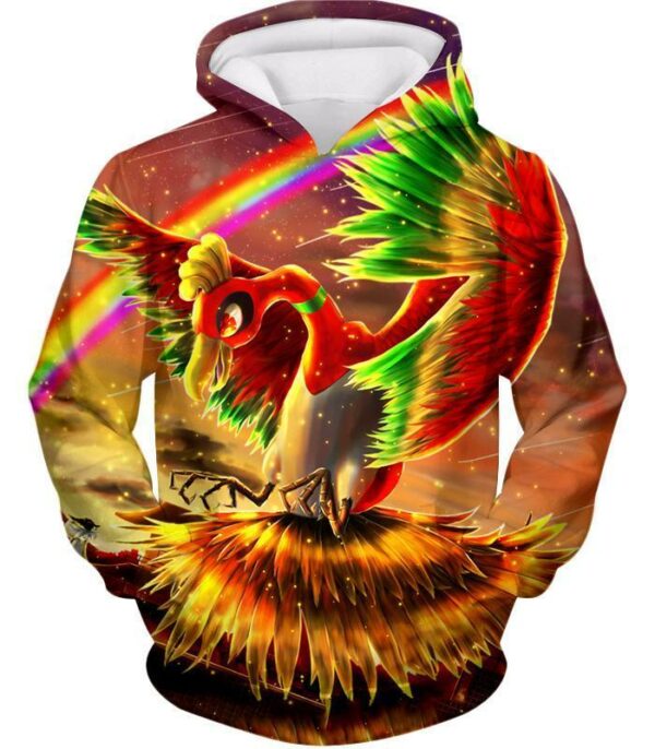 Pokemon Hoodie - Pokemon Legendary Pokemon Ho Oh Graphic Hoodie