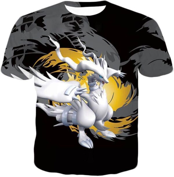 Pokemon Hoodie - Pokemon Legendary Pokemon Reshiram Black And White Series Cool Black Hoodie - T-Shirt