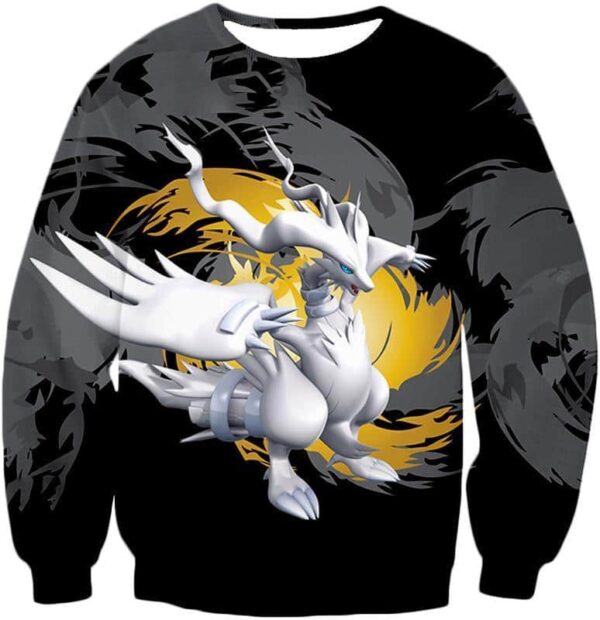 Pokemon Hoodie - Pokemon Legendary Pokemon Reshiram Black And White Series Cool Black Hoodie - Sweatshirt