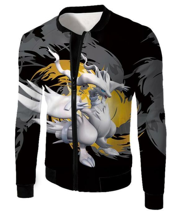 Pokemon Hoodie - Pokemon Legendary Pokemon Reshiram Black And White Series Cool Black Hoodie - Jacket