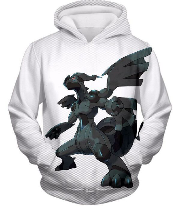 Pokemon Hoodie - Pokemon Legendary Pokemon Zekrom Black And White Series Hoodie