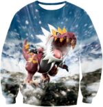 Pokemon Hoodie - Pokemon Legendary Rock Dragon Fossil Pokemon Tyrantrum Cool Graphic Hoodie - Sweatshirt