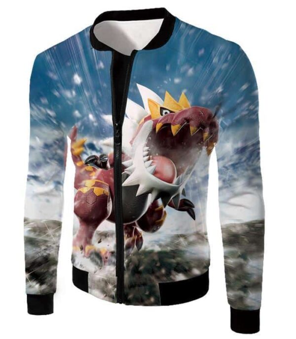 Pokemon Hoodie - Pokemon Legendary Rock Dragon Fossil Pokemon Tyrantrum Cool Graphic Hoodie - Jacket