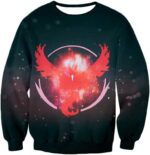 Pokemon Hoodie - Pokemon Moltress The Legendary Fire Pokemon Logo Hoodie - Sweatshirt