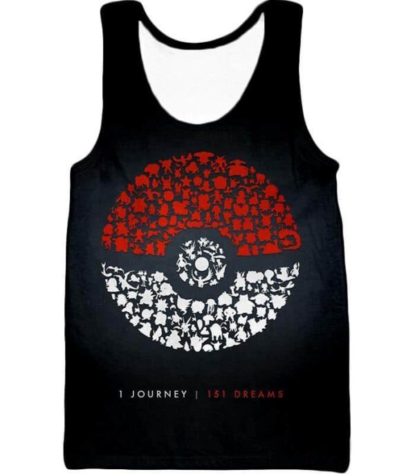 Pokemon Hoodie - Pokemon Pokeball One Journey Pokemon Promo Black Hoodie - Tank Top