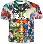 Pokemon Hoodie - Pokemon Pokemon X And Y Series All In One Cool Hoodie - T-Shirt