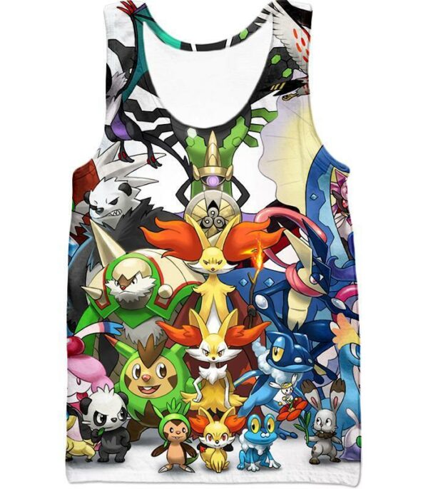 Pokemon Hoodie - Pokemon Pokemon X And Y Series All In One Cool Hoodie - Tank Top