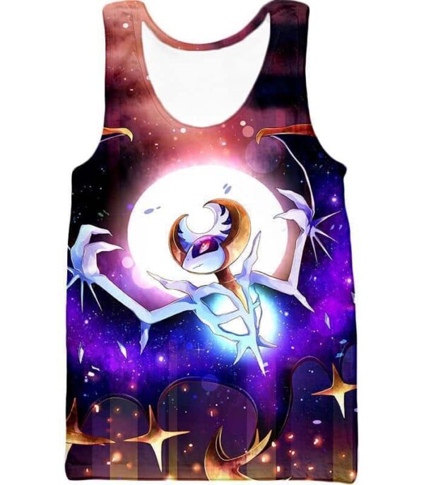 Pokemon Hoodie - Pokemon Powerful Ghost Psychic Pokemon Beautiful Night Sky Lunala Hoodie - Tank Top