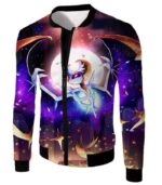 Pokemon Hoodie - Pokemon Powerful Ghost Psychic Pokemon Beautiful Night Sky Lunala Hoodie - Jacket