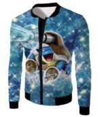 Pokemon Hoodie - Pokemon Powerful Type Pokemon Blastoise Graphic Hoodie - Jacket