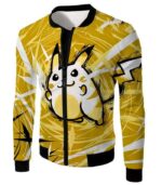 Pokemon Hoodie - Pokemon Raichu Cool Graphic Yellow Hoodie - Jacket