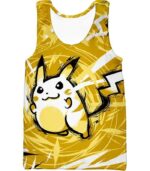 Pokemon Hoodie - Pokemon Raichu Cool Graphic Yellow Hoodie - Tank Top