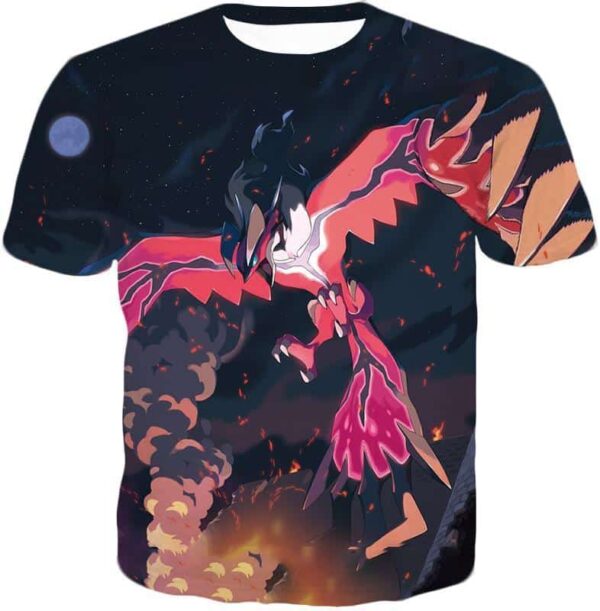 Pokemon Hoodie - Pokemon Yveltal Dark Flying Type Pokemon Graphic Hoodie - T-Shirt