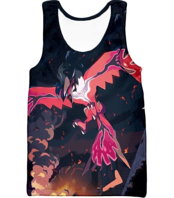 Pokemon Hoodie - Pokemon Yveltal Dark Flying Type Pokemon Graphic Hoodie - Tank Top