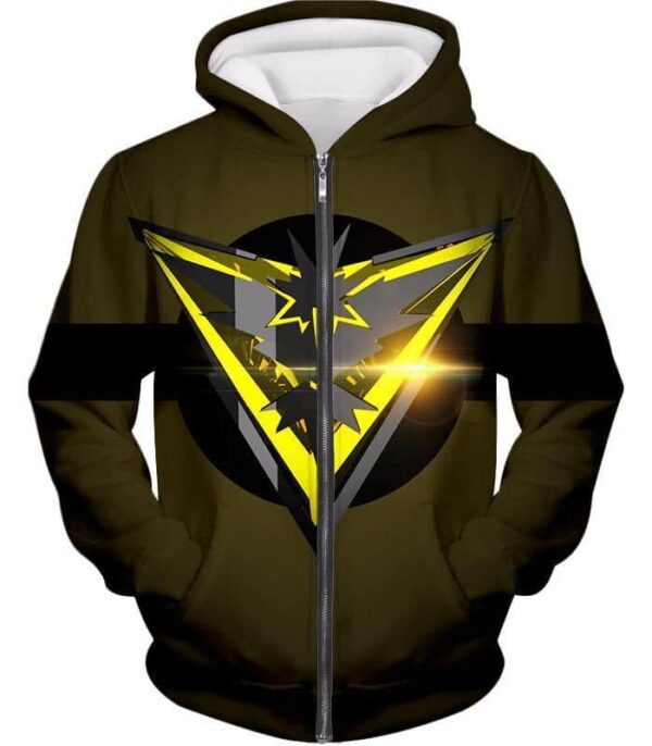 Pokemon Hoodie - Pokemon Zapdos The Legendary Thunder Pokemon Cool Logo Hoodie - Zip Up Hoodie