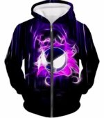 Pokemon Incredible Ghost Type Pokemon Ghastly Cool Black Zip Up Hoodie  - Pokemon Zip Up Hoodie - Zip Up Hoodie