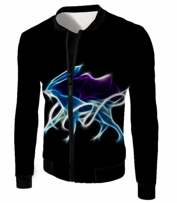 Pokemon Legendary Aurora Water Pokeom Suicune Black Hoodie  - Pokemon Hoodie - Jacket