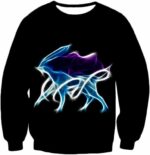 Pokemon Legendary Aurora Water Pokeom Suicune Black Hoodie  - Pokemon Hoodie - Sweatshirt