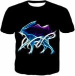 Pokemon Legendary Aurora Water Pokeom Suicune Black Hoodie  - Pokemon Hoodie - T-Shirt