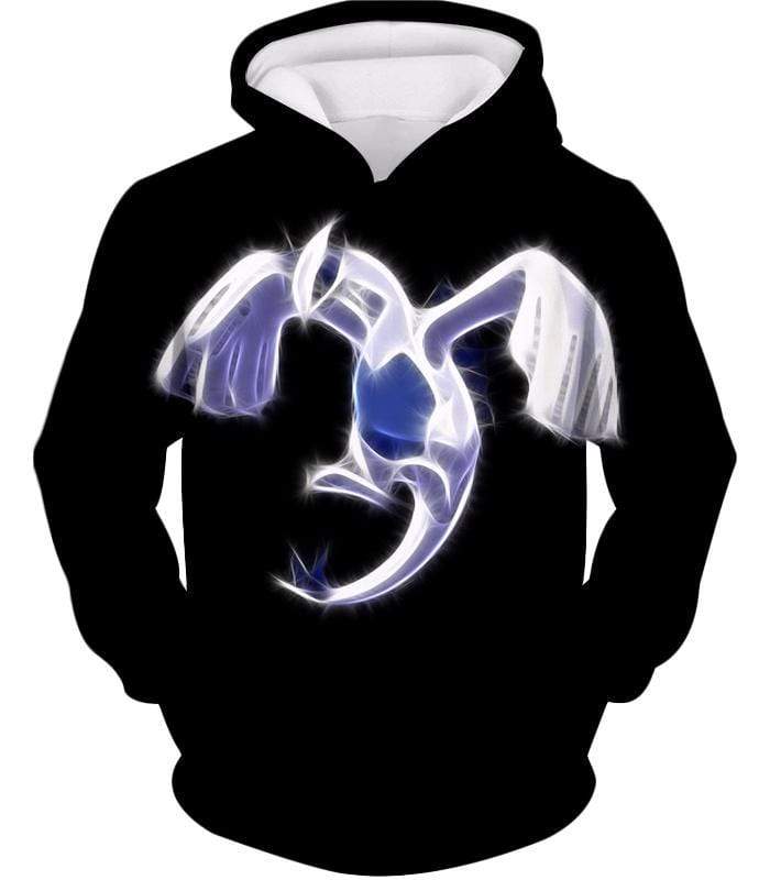 Pokemon Legendary Flying Psychic Pokemon Lugia Cool Black Hoodie  - Pokemon Hoodie