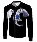 Pokemon Legendary Flying Psychic Pokemon Lugia Cool Black Zip Up Hoodie  - Pokemon Zip Up Hoodie - Jacket