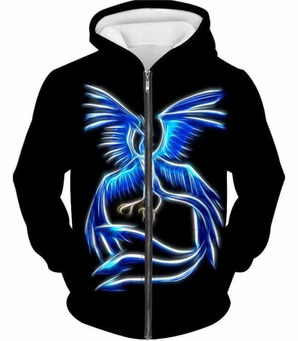 Pokemon Legendary Mysitic Pokemon Articuno FR Cool Black Hoodie  - Pokemon Hoodie - Zip Up Hoodie