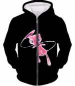 Pokemon Legendary Psychic Pokemon Mew Black Hoodie  - Pokemon Hoodie - Zip Up Hoodie