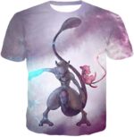 Pokemon Legendary Psychic Pokemons Mew X Mewto White Hoodie - T-Shirt