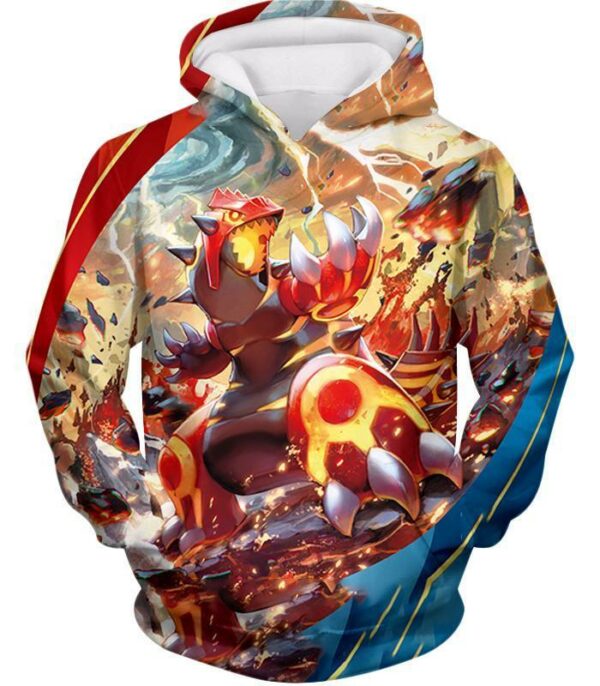 Pokemon Pokemon Legendary Red Blazing Groudon Hoodie | Pokemon Hoodies ...