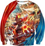 Pokemon Pokemon Legendary Red Blazing Groudon Hoodie - Sweatshirt