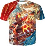 Pokemon Pokemon Legendary Red Blazing Groudon Hoodie - T-Shirt