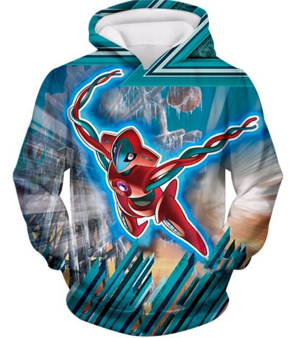 Pokemon Super Space Mutated Pokemon Deoxys Zip Up Hoodie - Hoodie