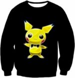 Pokemon Thunder Pokemon Pichu Cool Black Hoodie  - Pokemon Hoodie - Sweatshirt