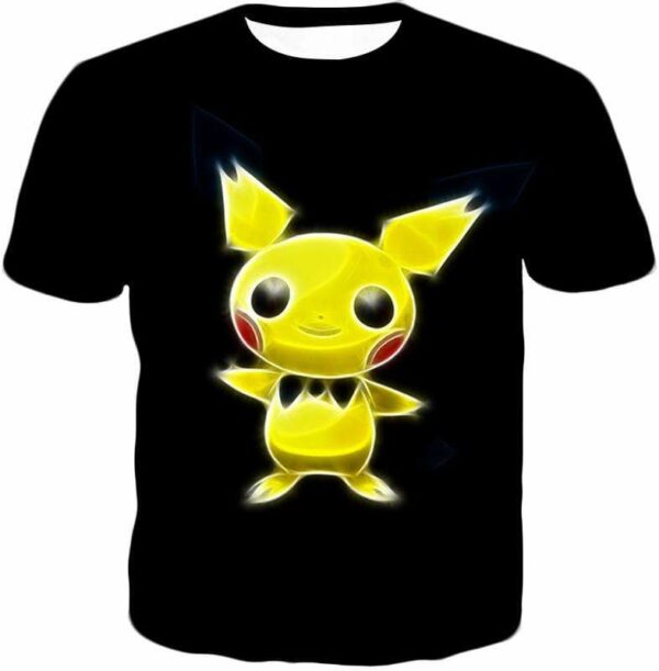 Pokemon Thunder Pokemon Pichu Cool Black Hoodie  - Pokemon Hoodie - T-Shirt