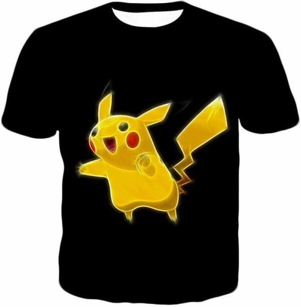 Pokemon Thunder Type Pokemon Pikachu Cool Black Hoodie  - Pokemon Hoodie - T-Shirt