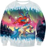 Pokemon Water Fighting Type Pokemon Keldeo Resolute Form Hoodie - Sweatshirt