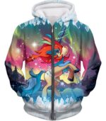 Pokemon Water Fighting Type Pokemon Keldeo Resolute Form Hoodie - Zip Up Hoodie