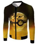 Pokemon Zip Up Hoodie - Pokemon Best Pokemon Pikachu Pokeball Cool Black Yellow Zip Up Hoodie - Jacket