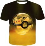 Pokemon Zip Up Hoodie - Pokemon Best Pokemon Pikachu Pokeball Cool Black Yellow Zip Up Hoodie - T-Shirt