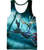 Pokemon Zip Up Hoodie - Pokemon Cool Fairy Rock Pokemon Xerneas Graphic Zip Up Hoodie - Tank Top