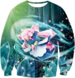 Pokemon Zip Up Hoodie - Pokemon Cool Fairy Rock Type Pokemon Diancie Zip Up Hoodie - Sweatshirt