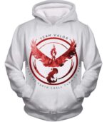 Pokemon Zip Up Hoodie - Pokemon Cool Fire Pokemon Moltress Logo Quoted White Zip Up Hoodie - Hoodie