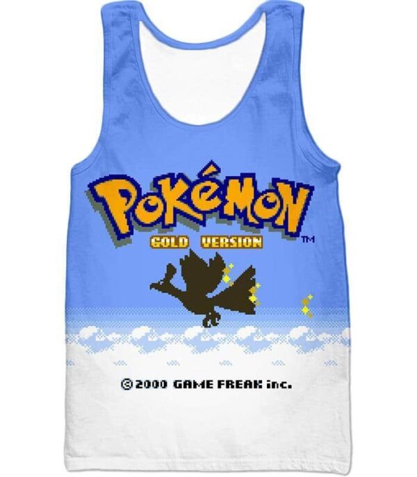 Pokemon Zip Up Hoodie - Pokemon Cool Pokemon Gold Version Game Promo Zip Up Hoodie - Tank Top