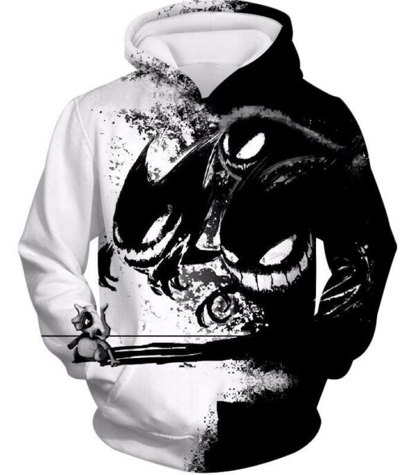 Pokemon Zip Up Hoodie - Pokemon Ghost Pokemon Trio Haunter Gengar And Ghastly Cool Zip Up Hoodie - Hoodie