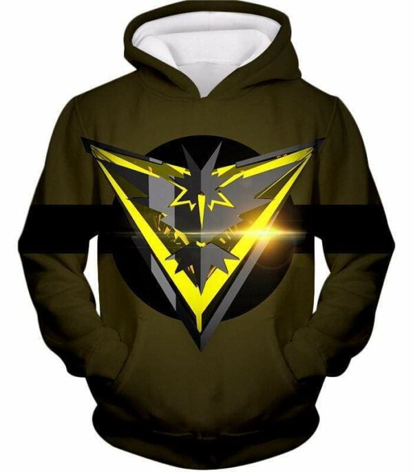 Pokemon Zip Up Hoodie - Pokemon Zapdos The Legendary Thunder Pokemon Cool Logo Zip Up Hoodie - Hoodie