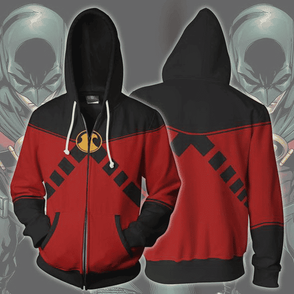 Red Robin Tim Drake Hoodie Jacket